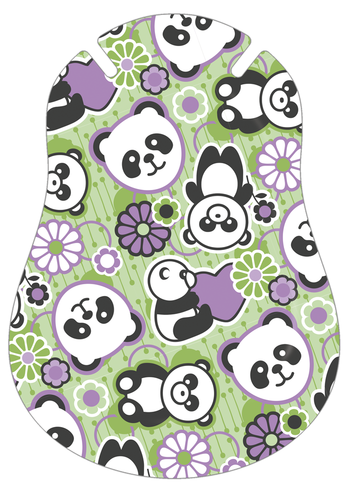 301225, Pandas mit Blumen