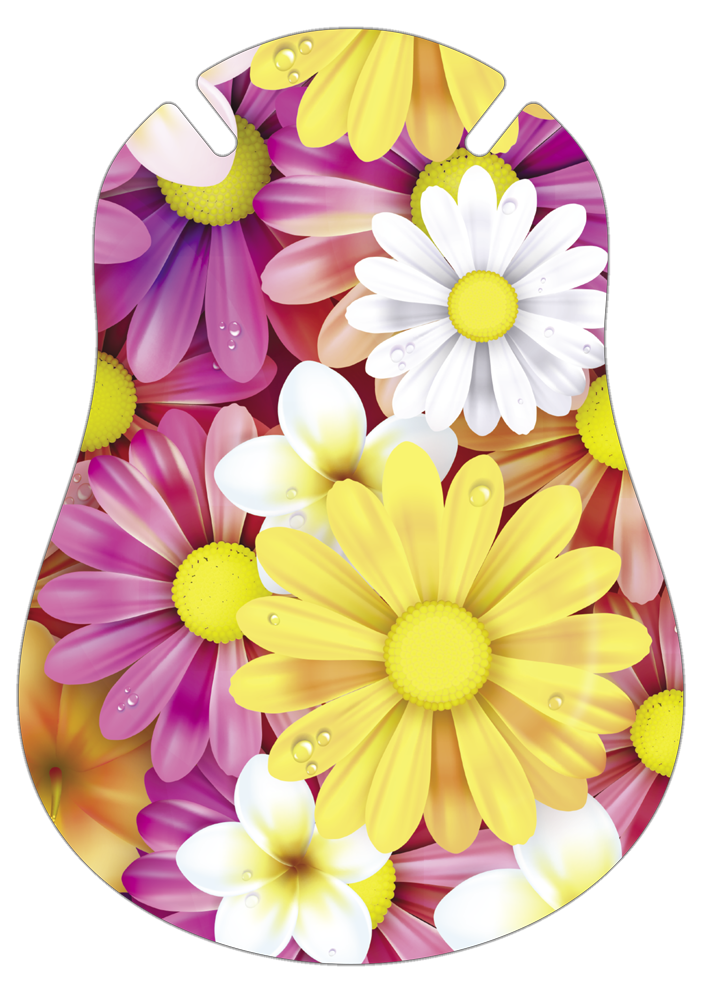 300261, rosa-gelb Margeriten